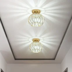 L.T LIGHTS LED Ceiling Light Industrial Cage Style Chandelier Flush Mount Lights Metal Modern Style Painted Finishes Ceiling Lamp for Corridor 110-240V