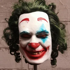 Luminescent Stephen King's It Mask Pennywise Horror Clown Joker Mask Clown Mask Festival Cosplay Costume Props(7.8"*9.8"*9.8") for Halloween
