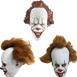 Luminescent Stephen King's It Mask Pennywise Horror Clown Joker Mask Clown Mask Festival Cosplay Costume Props(7.8