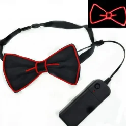 Luminous Light Up Bow Tie LED El Wire Tie For Christmas Rave Party Gift Novelty Party Dress