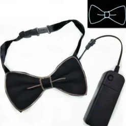 Luminous Light Up Bow Tie LED El Wire Tie For Christmas Rave Party Gift Novelty Party Dress