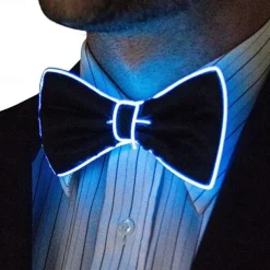 Luminous Light Up Bow Tie LED El Wire Tie For Christmas Rave Party Gift Novelty Party Dress