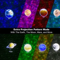 Luminous10 Planets Light Galaxy Picture Space, LED Galaxy Projector Light Music Nebula Projector Multi-function Planet Starlight for Living Room Ceiling Night Light Atmosphere Bedroom Decoration