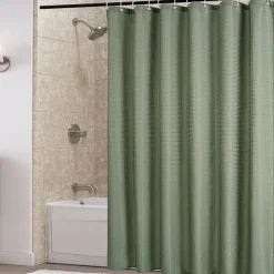 Luxury Waffle Weave Shower Curtain 180cm*180cm(70"*70") Water Repellent Bathroom Bathtub Cloth Fabric Shower Curtain Set, Hole-Free Toilet Partition Curtain for Separating Dry Wet Area