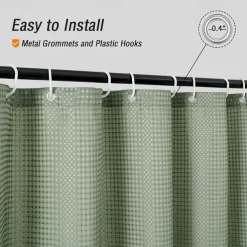 Luxury Waffle Weave Shower Curtain 180cm*180cm(70