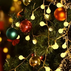 10M 80 LED Globe String Lights Battery Powered, Outdoor String Lights for Christmas, Party, Garden & Holiday Decor