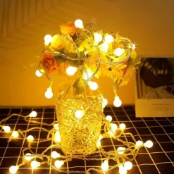 10M 80 LED Globe String Lights Battery Powered, Outdoor String Lights for Christmas, Party, Garden & Holiday Decor