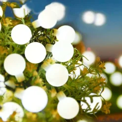 10M 80 LED Globe String Lights Battery Powered, Outdoor String Lights for Christmas, Party, Garden & Holiday Decor