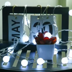 10M 80 LED Globe String Lights Battery Powered, Outdoor String Lights for Christmas, Party, Garden & Holiday Decor