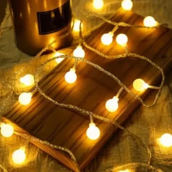 10M 80 LED Globe String Lights Battery Powered, Outdoor String Lights for Christmas, Party, Garden & Holiday Decor