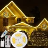 5M 50 LED Waterproof String Lights, Warm White with 13-Key Remote Control, USB Powered String Lights Configurable US/EU/UK Plug for Christmas Outdoor Party Decor