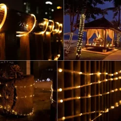 5M 50 LED Waterproof String Lights, Warm White with 13-Key Remote Control, USB Powered String Lights Configurable US/EU/UK Plug for Christmas Outdoor Party Decor