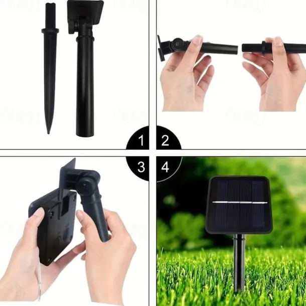 22M 200 Leds Outdoor waterproof solar tube light string, Christmas, New Year, holiday, wedding, courtyard fence, steps, balcony atmosphere decoration light string