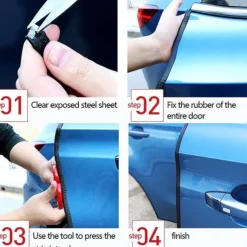 10M Car Door Edge Scratch Protector Strip Guard Trim Auto Door Anti Collision Strip with Steel Car-styling Car Decoration