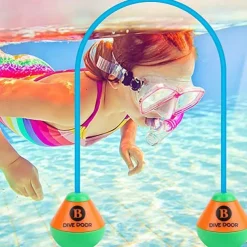 2.5M Classic Diving Rings Underwater Diving Rings Quickly Sinking into the Ground Diving Ring for Underwater Play and Diving Training of Children