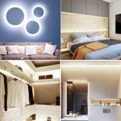 2~5m COB LED Strip Ligh 640/960/1600 LEDs 10mm Warm White Red Blue Yellow 12V for Under Cabinet Vanity Mirror Bedroom Kitchen