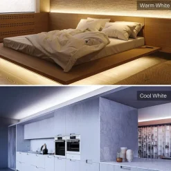 2~5m COB LED Strip Ligh 640/960/1600 LEDs 10mm Warm White Red Blue Yellow 12V for Under Cabinet Vanity Mirror Bedroom Kitchen