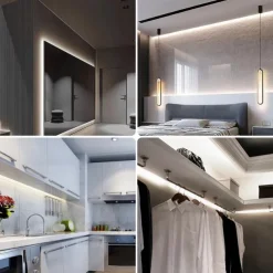 2~5m COB LED Strip Ligh 640/960/1600 LEDs 10mm Warm White Red Blue Yellow 12V for Under Cabinet Vanity Mirror Bedroom Kitchen