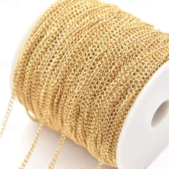 10M Diy Jewelry Accessories Iron Encryption Chain Extension Chain Tail Chain Antique Clothing Necklace Bracelet Material 3 * 4mm