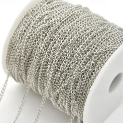 10M Diy Jewelry Accessories Iron Encryption Chain Extension Chain Tail Chain Antique Clothing Necklace Bracelet Material 3 * 4mm