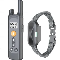 800m Electric Dog Training Collar Waterproof Rechargeable Remote Control With Lock Button Shock Vibration Sound Type C Charger