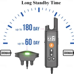 800m Electric Dog Training Collar Waterproof Rechargeable Remote Control With Lock Button Shock Vibration Sound Type C Charger