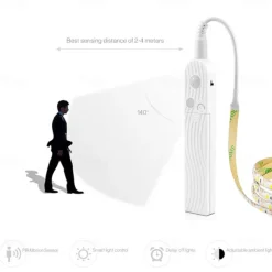 3m Flexible LED Light Strips 180 LEDs 2835 SMD 8mm 1 set Warm White White Creative Cuttable Party 5 V