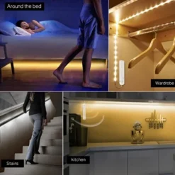 3m Flexible LED Light Strips 180 LEDs 2835 SMD 8mm 1 set Warm White White Creative Cuttable Party 5 V