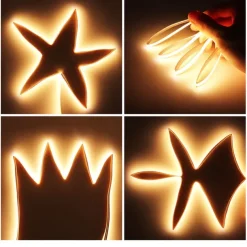 10m 16.4ft Flexible LED COB Strip Light Bar Tape Warm Cold White for Bedroom Stage Home Kitchen DIY Decor 24V 3000K 4000K 6000K