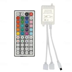 20m 65FT LED RGB Light Strip SMD 5050 Waterproof IP65 Flexible with IR 44 Key Controller for TV Bedroom Party Home Decration 360LEDs 10mm 2x32.8FT