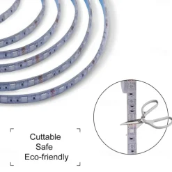 20m 65ft LED Smart Strip Lights TV Backlight RGB Bluetooth Music Sync 5M 10M 15M 2835 SMD Color Changing with 40 Keys Controller for Bedroom Kitchen Home Decoration