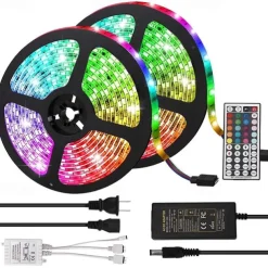10m 32.8ft LED Strip Light Dimmable Light Sets RGB Color Changing 600 LEDs 5050 SMD Remote Control IP44 for DIY Home Party Décor