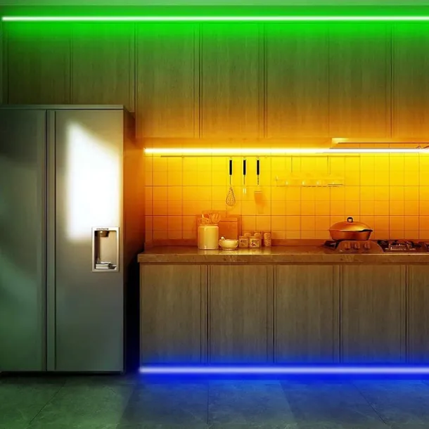 10m 32.8ft LED Strip Light Dimmable Light Sets RGB Color Changing 600 LEDs 5050 SMD Remote Control IP44 for DIY Home Party Décor