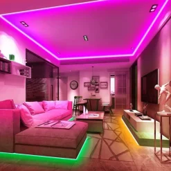 10m 32.8ft LED Strip Light Dimmable Light Sets RGB Color Changing 600 LEDs 5050 SMD Remote Control IP44 for DIY Home Party Décor