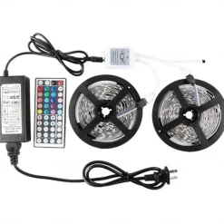 10m 32.8ft LED Strip Light Dimmable Light Sets RGB Color Changing 600 LEDs 5050 SMD Remote Control IP44 for DIY Home Party Décor