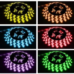 10m 32.8ft LED Strip Light Dimmable Light Sets RGB Color Changing 600 LEDs 5050 SMD Remote Control IP44 for DIY Home Party Décor