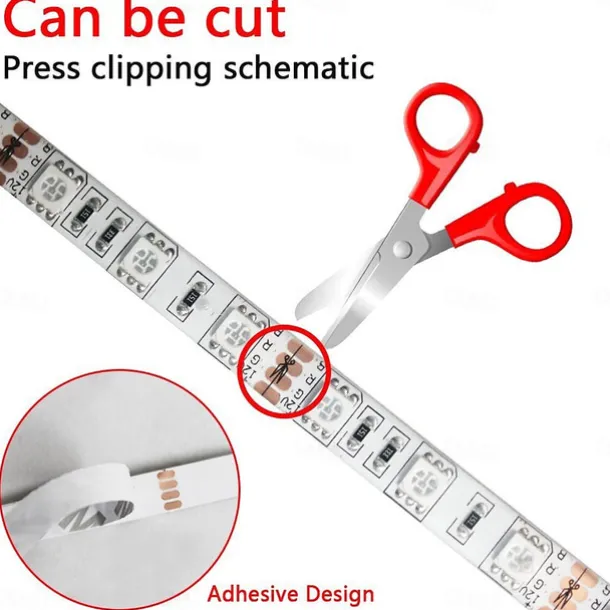 10m 32.8ft LED Strip Light Dimmable Light Sets RGB Color Changing 600 LEDs 5050 SMD Remote Control IP44 for DIY Home Party Décor