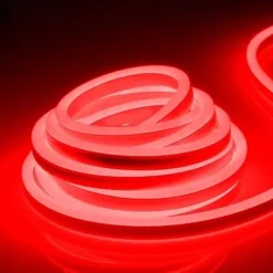 5m 16.4ft Neon LED Strip Light Flexible Rope Light Waterproof Warm White Red Yellow Blue Green DIY Outdoor Party Backlight Décor DC 12V