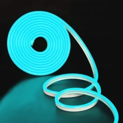 5m 16.4ft Neon LED Strip Light Flexible Rope Light Waterproof Warm White Red Yellow Blue Green DIY Outdoor Party Backlight Décor DC 12V