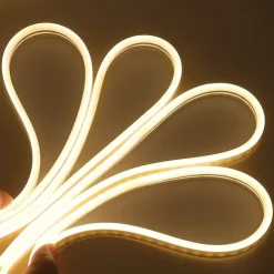 5m 16.4ft Neon LED Strip Light Flexible Rope Light Waterproof Warm White Red Yellow Blue Green DIY Outdoor Party Backlight Décor DC 12V