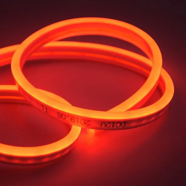 2m 6.6ft Neon Strip Lights 240LEDs 2835 SMD Warm White Colorful DIY Christmas New Year Bar Bedding Party Waterproof Cuttable Decorative 12V