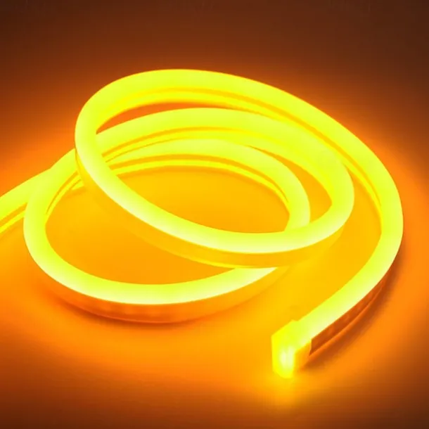 2m 6.6ft Neon Strip Lights 240LEDs 2835 SMD Warm White Colorful DIY Christmas New Year Bar Bedding Party Waterproof Cuttable Decorative 12V