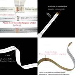 10m 32.8ft Smart App Control Flexible Led Strip Light 5050 RGB SMD 360 LEDs Work with Alexa Google 12V 4A Adapter Kit