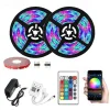 10m 32.8ft Smart LED Strip Light RGB SMD 2835 600LEDs Work with Alexa Google TV Backlight With 24 Keys Remote Control