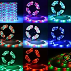 10m 32.8ft Smart LED Strip Light RGB SMD 2835 600LEDs Work with Alexa Google TV Backlight With 24 Keys Remote Control