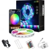 10M 33ft Smart SMD 5050 RGB LED Strip Light WIFI App Controlled Music Sync Work with Alexa Google Home Kitchen TV Party 180 LEDs with 24-Key Controller DC12V