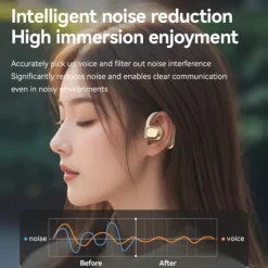 M62 Hands Free Telephone Driving Headset Ear Hook Bluetooth 5.3 Ergonomic Design Stereo Surround sound for Apple Samsung Huawei Xiaomi MI Yoga Fitness Gym Workout Mobile Phone