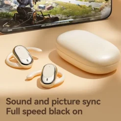 M57 Hands Free Telephone Driving Headset Ear Hook Bluetooth 5.3 Sports Stereo Surround sound for Fitness Gym Workout Mobile Phone