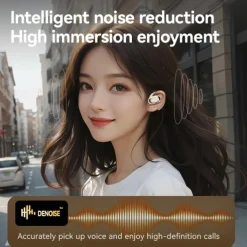 M57 Hands Free Telephone Driving Headset Ear Hook Bluetooth 5.3 Sports Stereo Surround sound for Fitness Gym Workout Mobile Phone