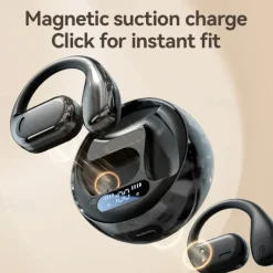 M76 Hands Free Telephone Driving Headset Ear Hook Bluetooth 5.3 Ergonomic Design Stereo Surround sound for Fitness Gym Workout Mobile Phone